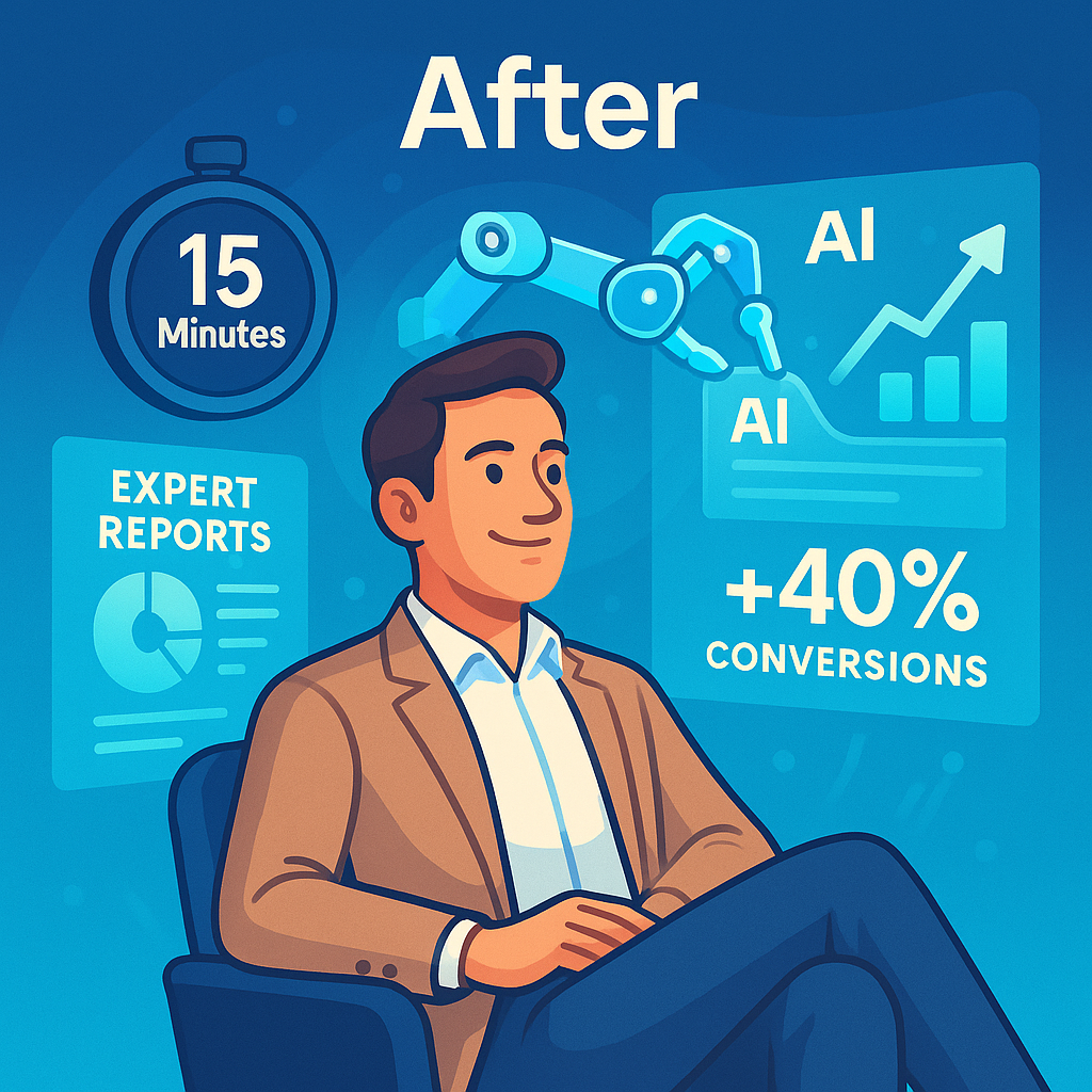 AI-powered content creation - efficient workflow with expert reports